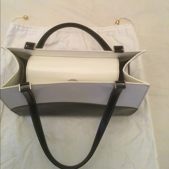 Kate spade colorblock black/white patent leather handbag. - Picture 9 of 12